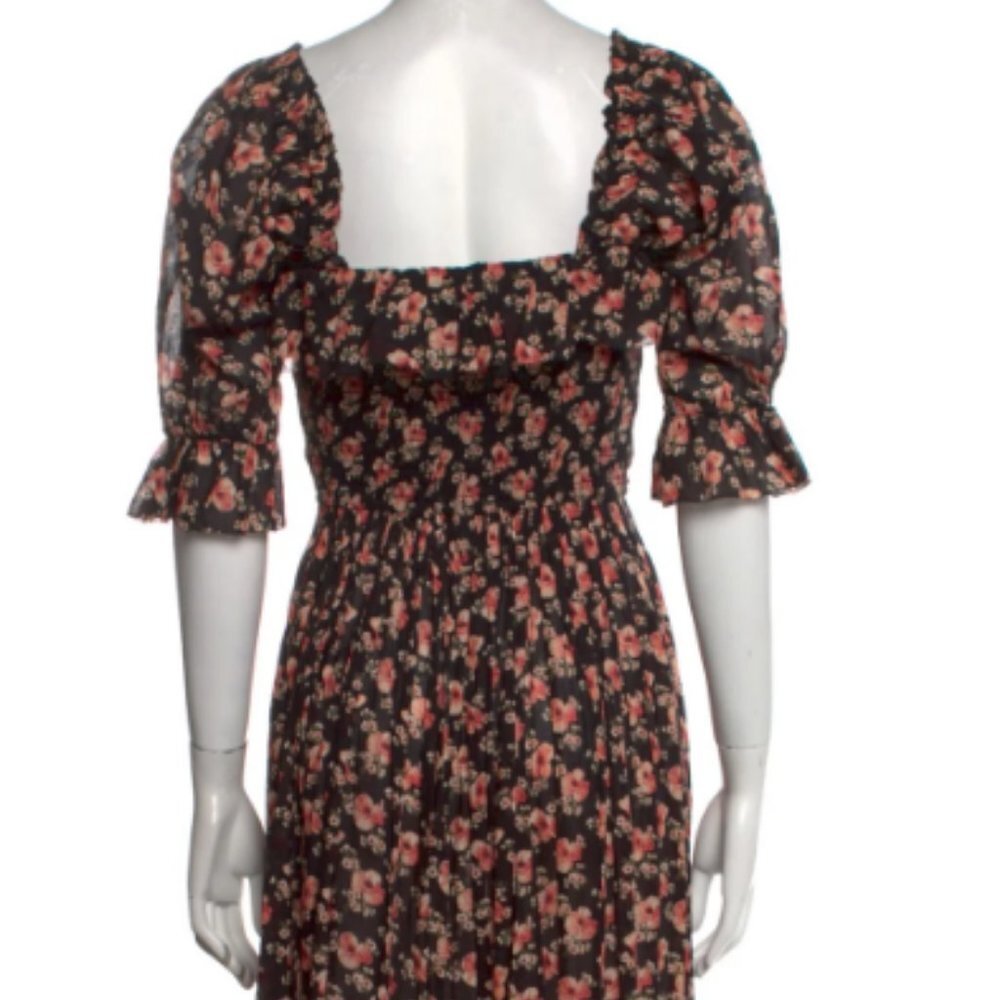 Doen Sol Shirred Cotton Maxi Dress in Poppy XS - Picture 6 of 10